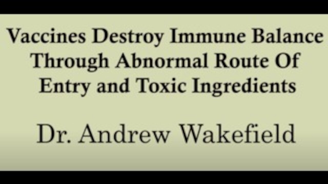 Vaccines Destroy Immune Balance Through Abnormal Route Of Entry and Toxic Ingred