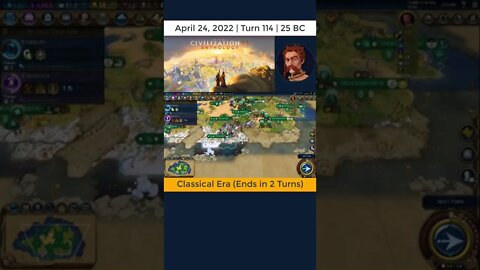 #oneturnadaychallenge #civ6 – Turn 114 - SUN TZU #shorts