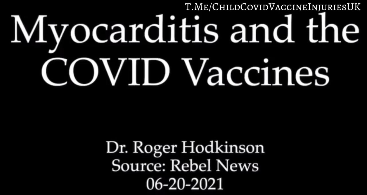 Myocarditis Stats - The Heart Does NOT Regenerate Once Damaged - Dr. Rodger Hodkinson