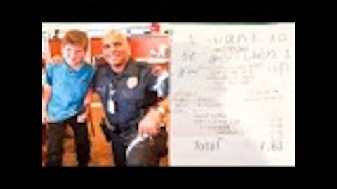 A 9-year-old boy left a heartwarming note for a police officer after paying for his breakfast