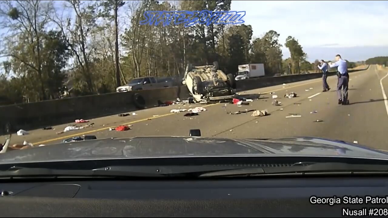 VIOLENT CAR CRASH ON HIGHWAY 204🚧🚙🚨🚓 DURING POLICE PURSUIT🛣️🚙🚓💫