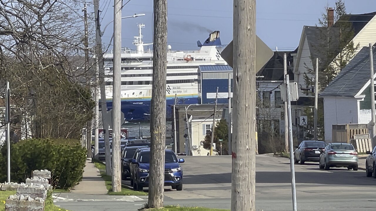 Newfoundland Ferry At The Beginning Of My Street In North Sydney Cape Breton Island