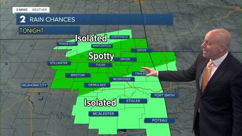 Isolated To Spotty Showers Through Tuesday