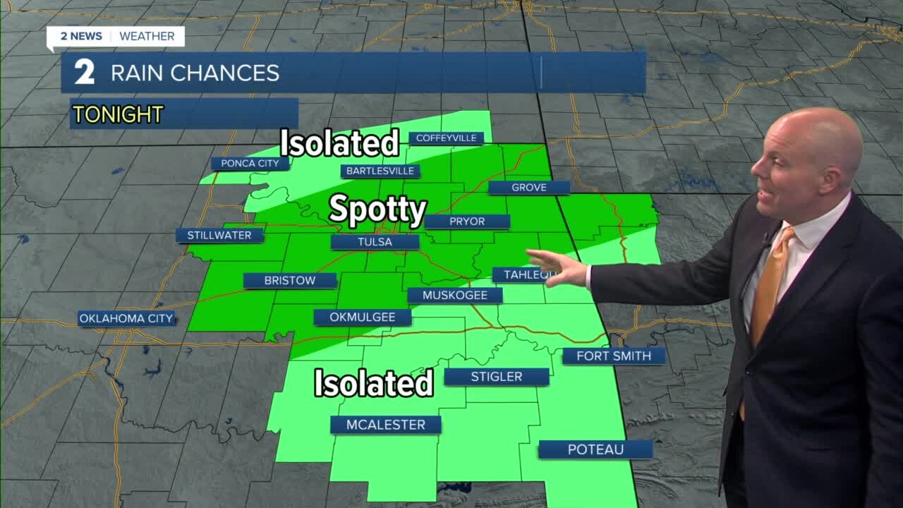 Isolated To Spotty Showers Through Tuesday
