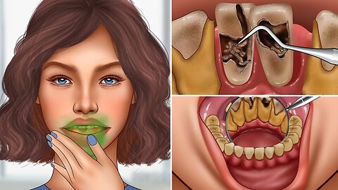 ASMR Remove heavy tartar build up at the dentist | Detal care animation