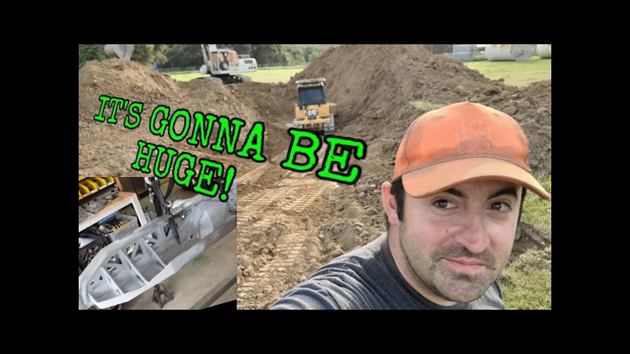 BUILDING A HUGE POND PART 1 !!! PLUS DREWS CUSTOM ROCK CRAWLER AXLES AND SMOKER