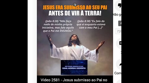 Jesus submisso ao seu pai