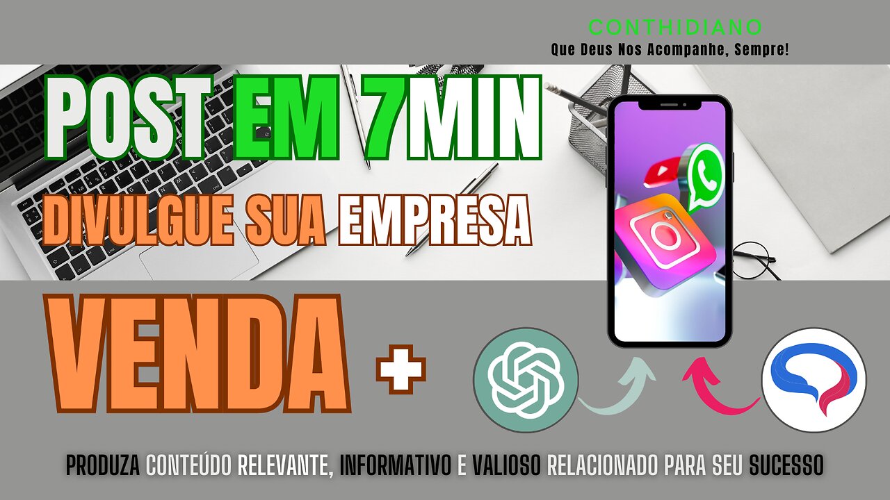 Post em 7min com Predis.ai e ChatGPT, Divulgue sua empresa!
