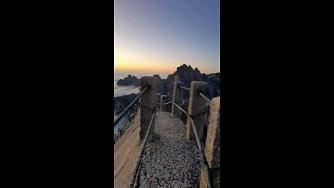 Dawn on Mount Hua Shan, China.