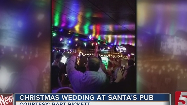 Santa's Pub Owner Gets Married In Bar