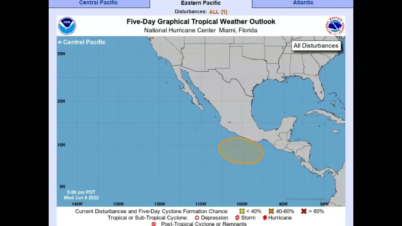 Tropical Disturbance Formed Off Mexican Coast June 8th 2022!