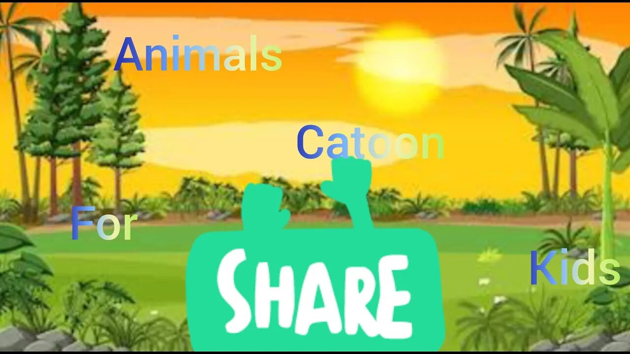 Animals cartoon poem latest|peom for kids|cartoon animals running and dancing