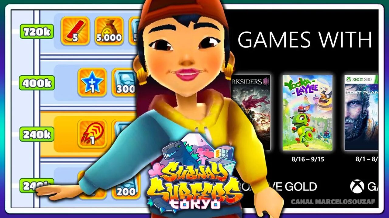 Subway Surfers Tóquio 2021 | Xbox Games With Gold Agosto | Recorde com Maeko