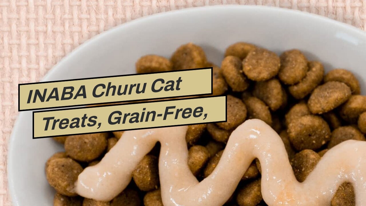 INABA Churu Cat Treats, Grain-Free, Lickable, Squeezable Creamy Purée Cat TreatTopper with Vit...