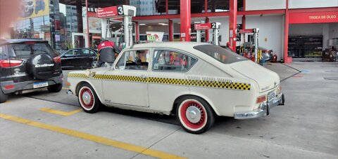riding in an old taxi -old car
