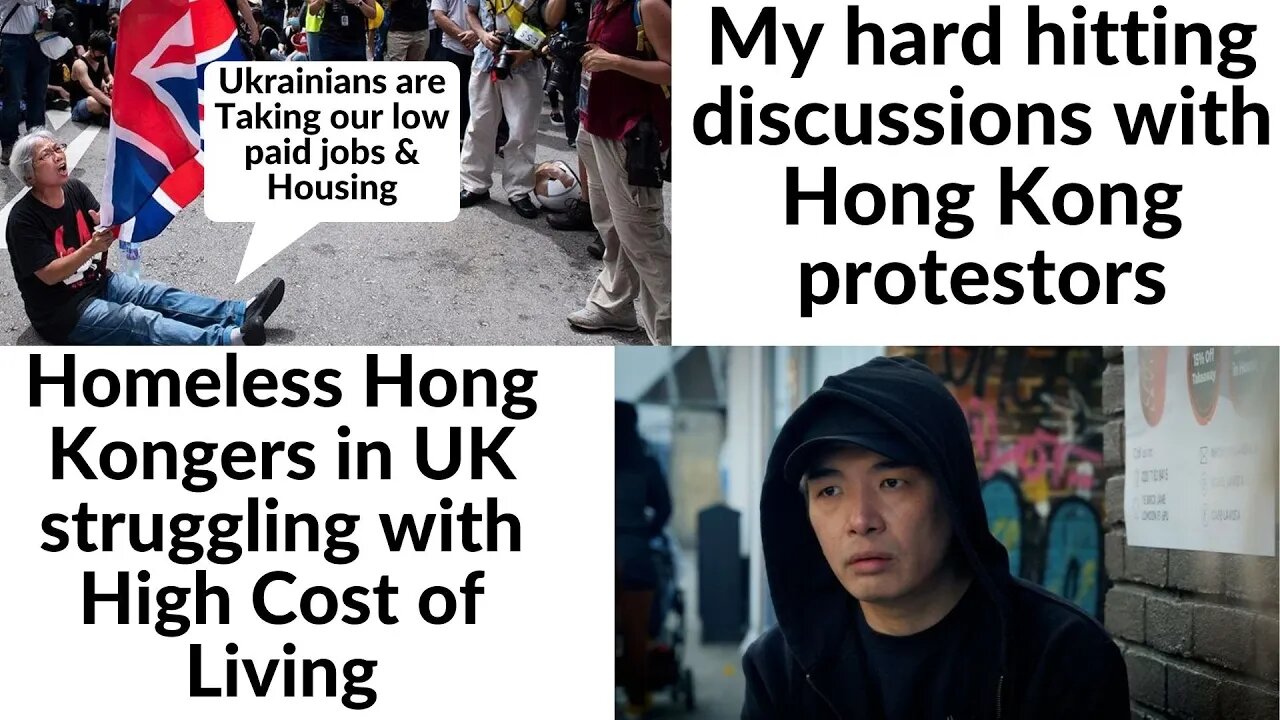 My experiences at a HK rally in UK,Almost arrested, HKongers becoming homeless in UK,No Jobs/Housing