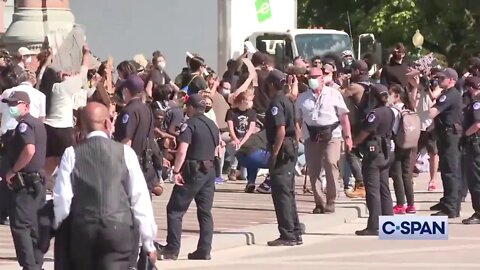 Protesters outside U S Capitol