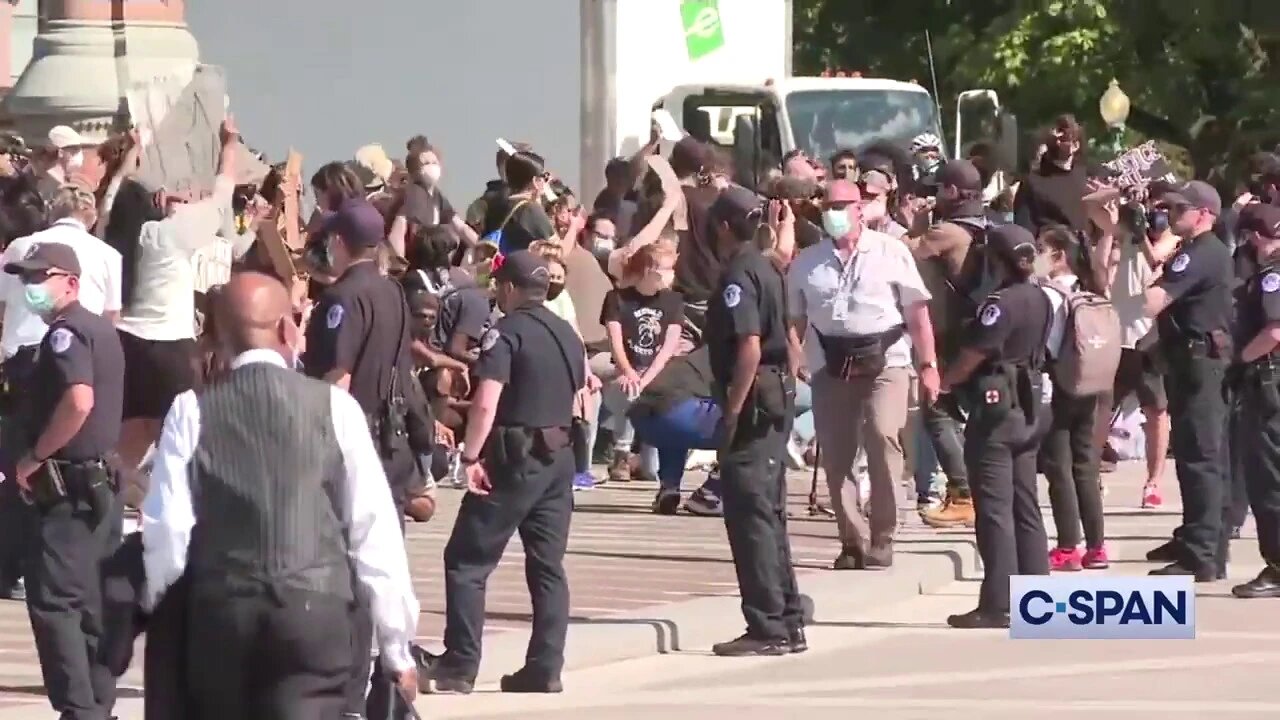 Protesters outside U S Capitol