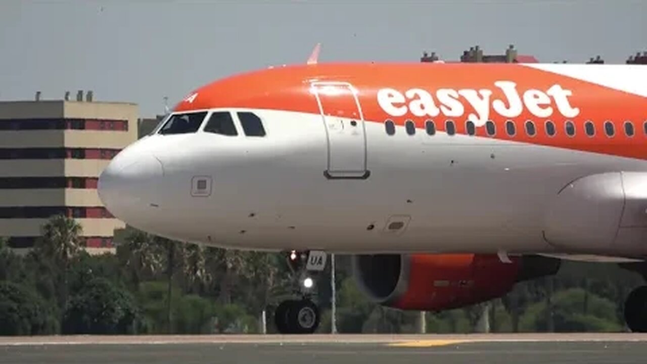 Close Up View of easyJet Departing Gibraltar