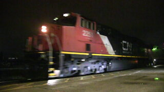 CN 2251 & CN 2610 Engines Manifest Train In Ontario