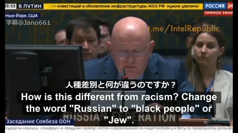 【jano字幕動画】国連安全保障理事会、ロシア大使の言葉