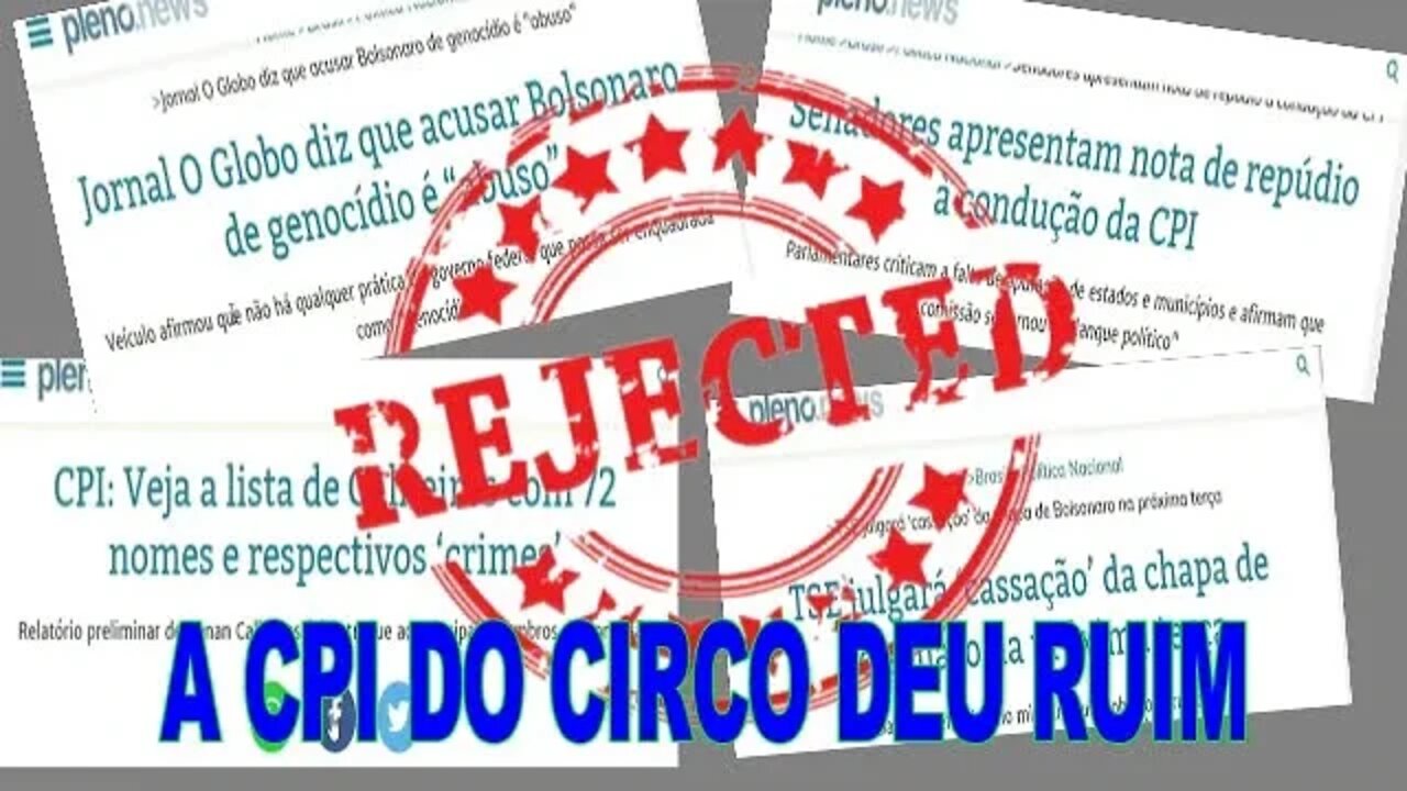 A CPI DO CIRCO DEU RUIM, A LONA CAIU SOBRE OS TRÊS PATETAS.