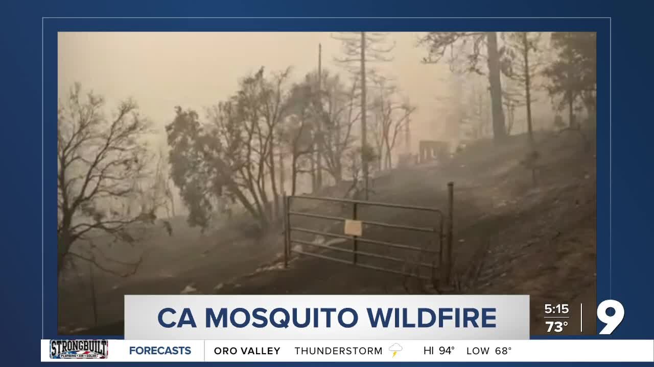 California Mosquito Wildfire continues to burn