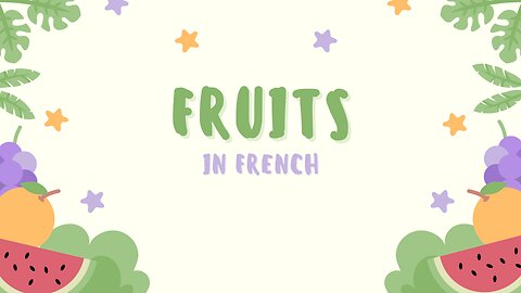 fruits in French