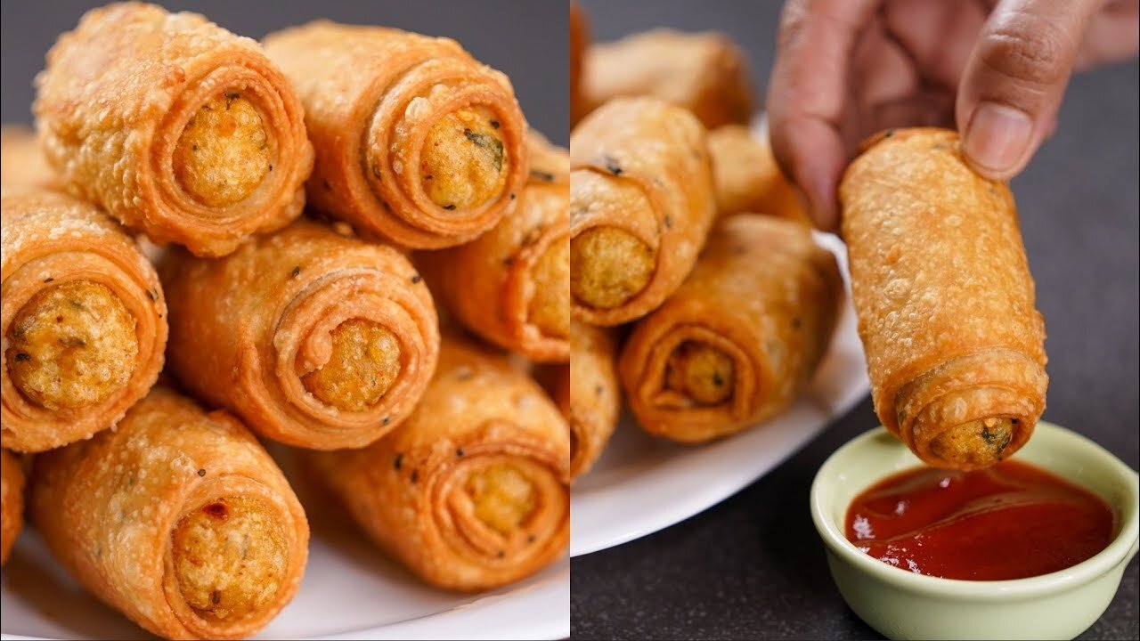 POTATO ROLL SAMOSA | ALOO SAMOSA | EASY POTATO SNACKS |