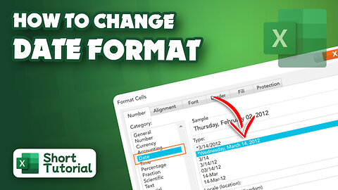 How to change the formatting of dates in Excel