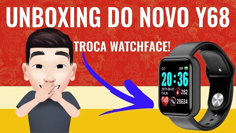 UNBOXING DO NOVO SMARTWATCH Y68, O L18!