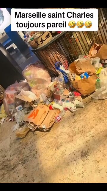 Marseille train station in France has seen better days