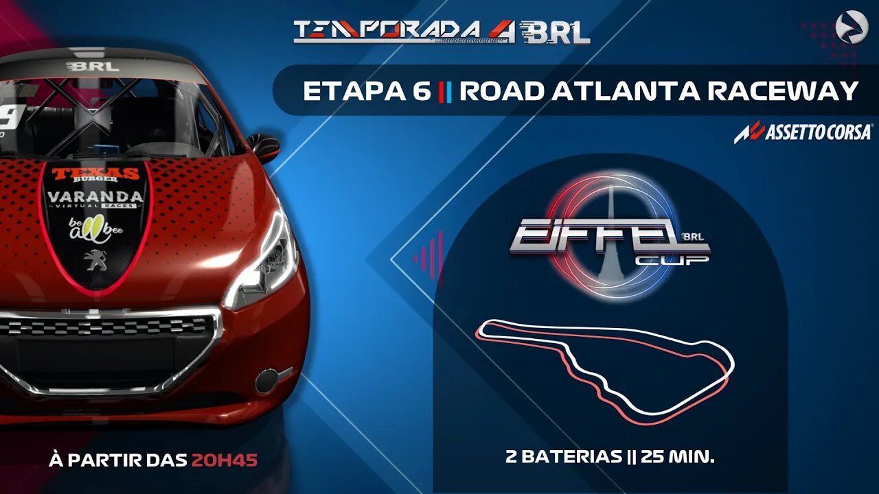 BRL EIFFEL CUP 2022 - 6ª Etapa - ROAD ATLANTA - ASSETTO CORSA