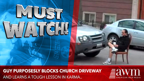 He Didn't Expect THIS After Blocking A Church Parking Lot