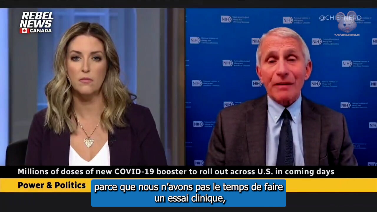 Dr Fauci - Pas le temps de faire des essais cliniques