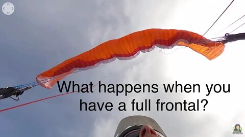 360 view of a full frontal collapse paramotor wing.. how to correct it? watch this