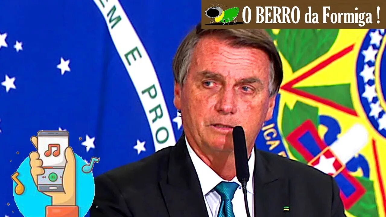 Reação do Bolsonaro com celular tocando no meio do discurso