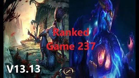 Ranked Game 237 Yasuo Vs Aurelion Sol Mid League Of Legends V13.13