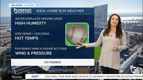 What is the perfect weather for baseball?