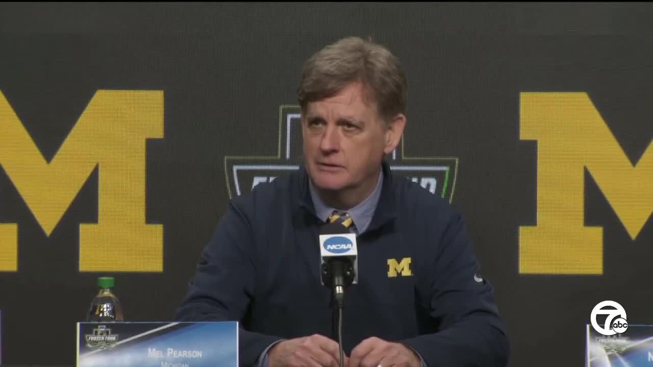 Mel Pearson emotional after Michigan's stunning loss to Denver