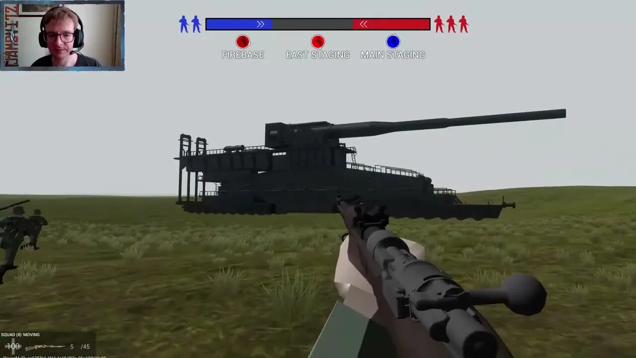 Ravenfield: Gameplay Operation Barbarossa 1941-1945 [Attack On Radio Station 1941 #4] [Gustav Gun]