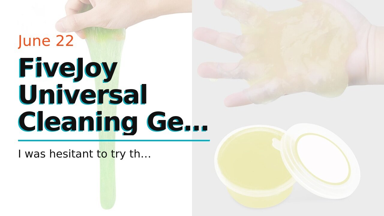 FiveJoy Universal Cleaning Gel for Car Detailing, Reusable Car Interior Cleaner Putty, Auto Sli...