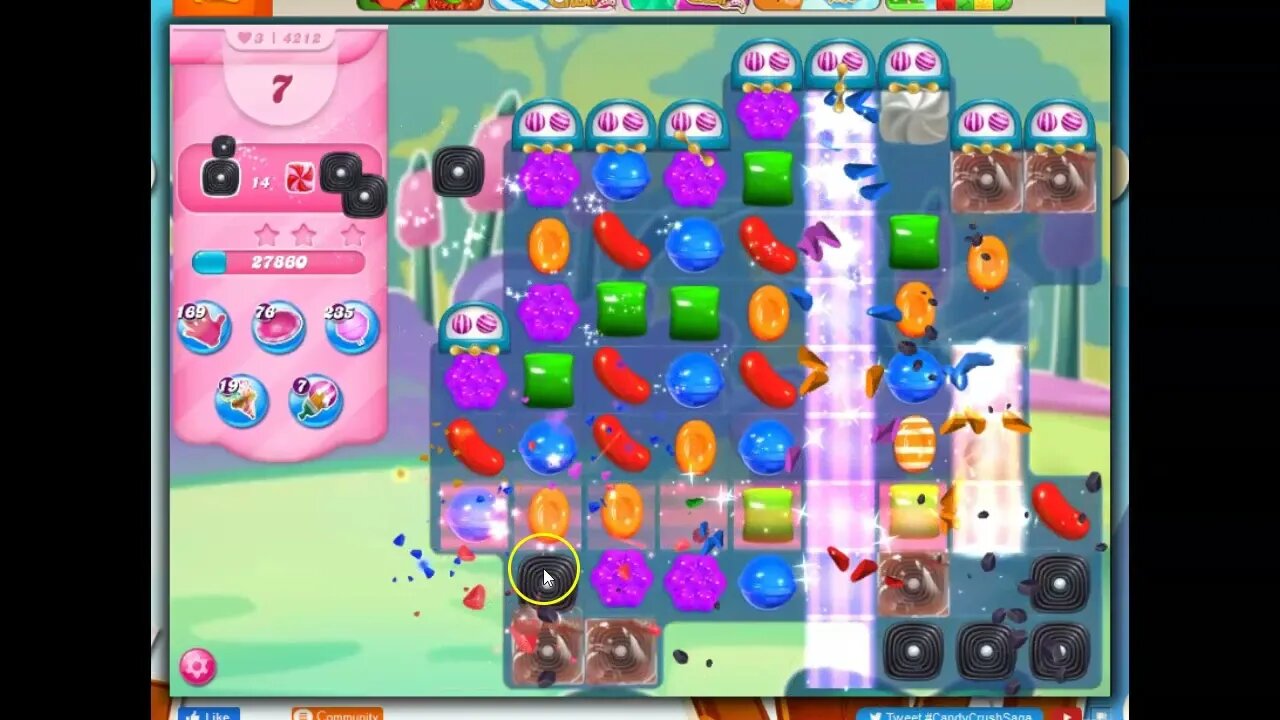 Candy Crush Level 4212 Talkthrough, 30 Moves 0 Boosters