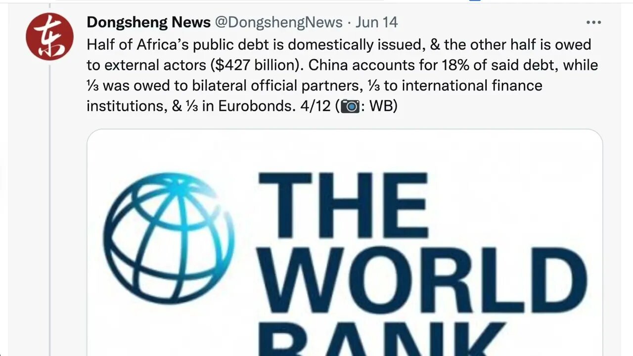 哥倫比亞大學和牛津大學之間的一項新聯合研究：如果非洲陷入政府違約浪潮，那將是因為西方的私人金融利益，而不是所謂的“中國陰謀”。