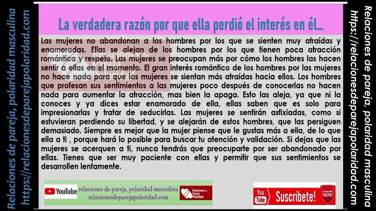 La verdadera razón por que ella perdió el interés en él… ✍◔◡◔ mejorado