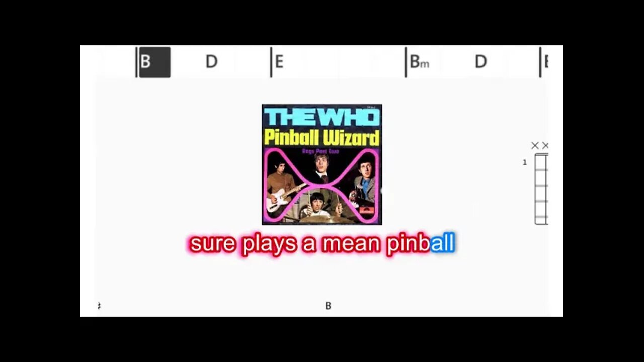 The Who - Pinball Wizard - (Chords & Lyrics like a Karaoke)