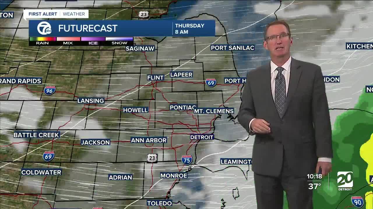 Warmer and wetter Wednesday