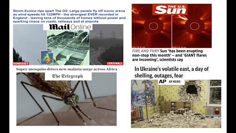 Storm Eunice Hits London, Solar Flares, Malaria Mosquitoes Village In Africa, & Ukraine News