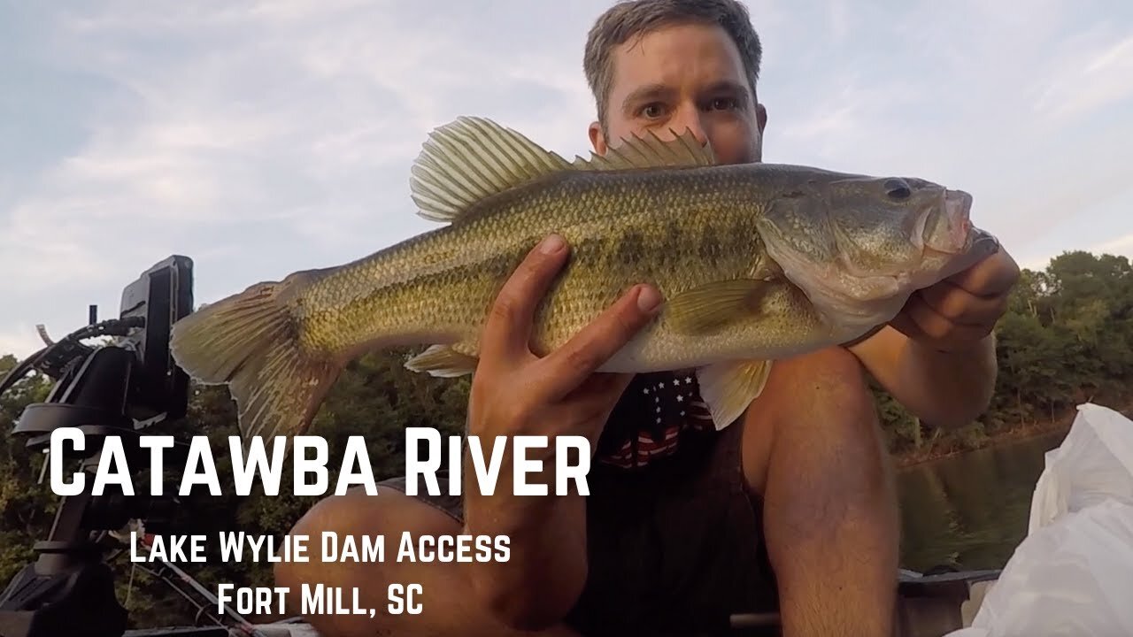 Catawba River Dam - Fort Mill, SC - Kayak Fishing for Bass and Bream