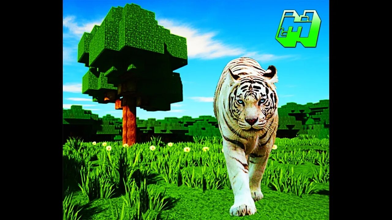 Realistic White Tiger in @Minecraft #Shorts